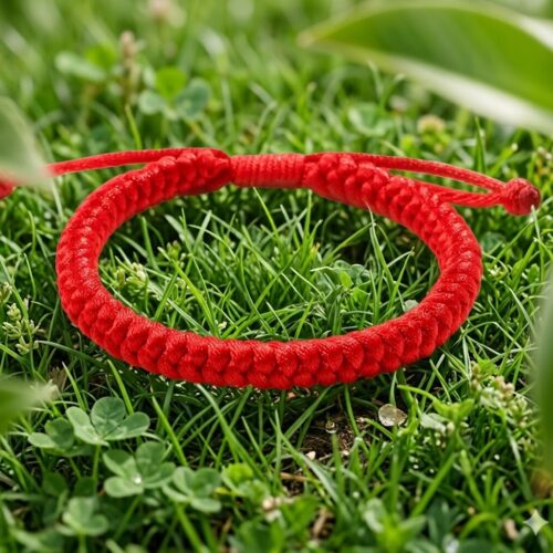 D8 Red Woven Bracelet