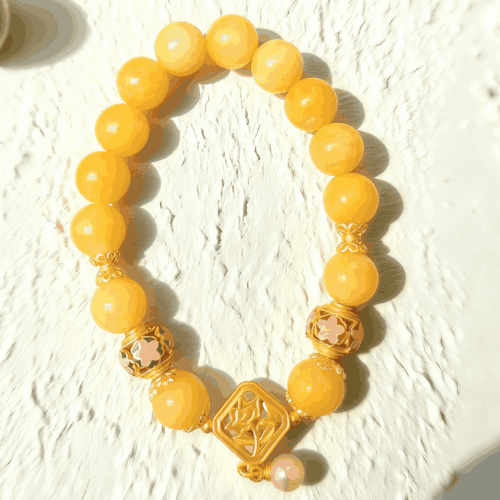 D84 Bead Bracelet: Ninth Cycle Glowing Pearl