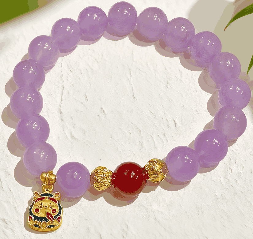 D51 Bead Bracelet: Purple Qi Rising from the East