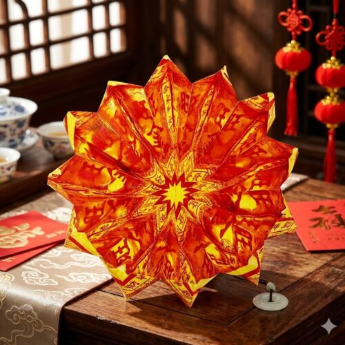 D69 Golden Lotus (Traditional Paper Craft)